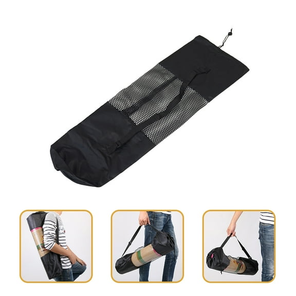 OUNONA 2Pcs Yoga Mat Carrying Bag Mesh Design Yoga Pad Pouch with Single Strap