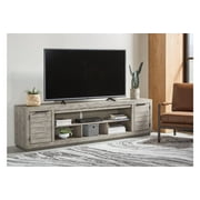 Ashley Furniture Naydell Wood TV Stand for TVs up to 105" in Light Gray