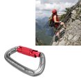 thumbnail image 4 of Climbing Carabiner Clips,  High Strength Light Weight D-Type   For Mountain Climbing For Cave Rock Climbing Silver, 4 of 8