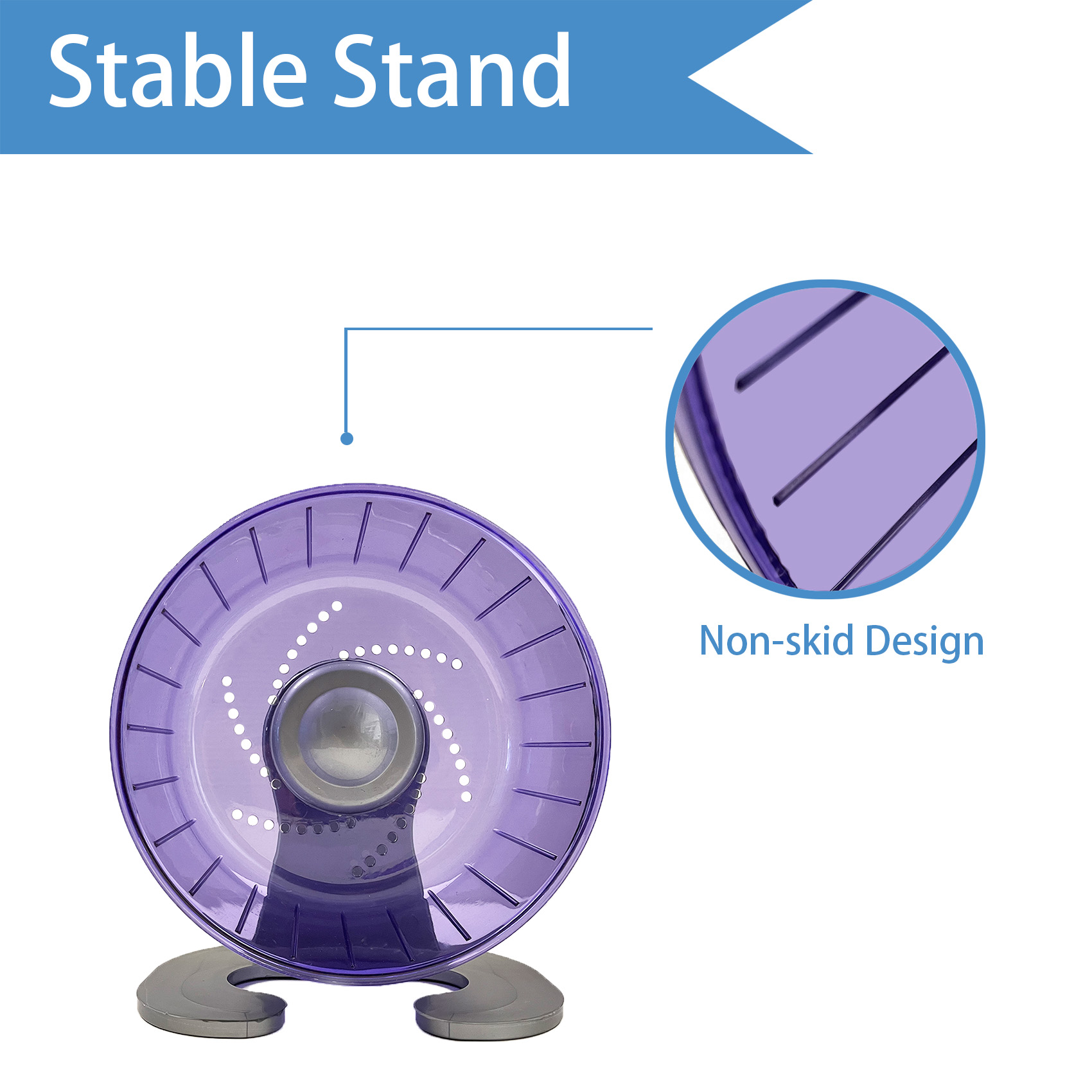 Petest Hamster Exercise Wheel, Silent Spinner Hamster Running Wheels, Diameter 6.7 inch, Purple