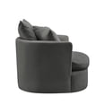 thumbnail image 4 of Rustic Manor Saniyah Charcoal Linen 360 Swivel Accent Chair, 4 of 9