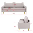 thumbnail image 6 of Modern Sofa Couch, Upholstered 2-Seat Loveseat Sofa for Living Room, Bedroom, Small Space, Office, Beige, 6 of 6