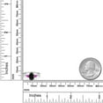 thumbnail image 6 of Gem Stone King 10K White Gold Black Sapphire and Pink Sapphire 3-Stone Ring for Women | 1.93 Cttw | Oval 8X6MM | Gemstone September Birthstone | Size 5, 6 of 6