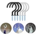 thumbnail image 3 of 10Pcs Ceiling Hooks, Wall Mounted Mug Shouldered Hanger Practical Screw-in Cup Hooks Heavy Duty Metal Kitchen Hanger for Indoor Outdoor(2 inch White), 3 of 5