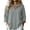 Gray-womens summer tops, variant on FNFYFH 3/4 Sleeve Blouses for Women Dressy Casual Waffle Knit Tops V Neck Collared Shirts