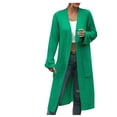 thumbnail image 2 of Sakmal Open Front Cardigan Sweaters for Women Tunic Soft Cute Cardigan Long Green Sweater Top with Pockets, 2 of 9