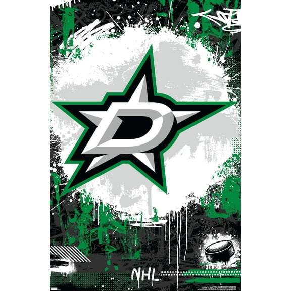 NHL Dallas Stars - Maximalist Logo 23 Wall Poster, 22.375" x 34"