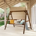 thumbnail image 5 of Zimtown Porch Swing Frame Swing Stand a-Frame for 5 ft 660lbs Capacity Wooden Carbonized, 5 of 9