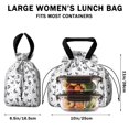 thumbnail image 5 of French Bulldog Drawstring Lunch Bag Women - Drawstring Lunch Bag Insulated for Work Office - Stain-Resistant Large Lunchbags for Women with Multi-Pockets, 5 of 6