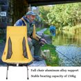 thumbnail image 4 of Silla con respaldo plegable para exteriores Silla de playa portátil para acampar y pescar para viajes Picnic Senderismo Mochilero Inevent LF000041-03B, 4 of 7