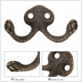 thumbnail image 3 of WORGEOUS 4pcs Bathroom Wall Hooks Alloy Wall Mounted Hooks Dual-hooks Wall Mounting Hanger Purse Hooks Jacket Hooks Entryway Storage Hooks Wall Mount Hooks, 3 of 8