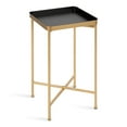 thumbnail image 1 of Kate and Laurel Celia Modern Square Tray Side Table, 14 x 14 x 26, Black and Gold, Foldable Metal Accent Table for Storage and Display, 1 of 7