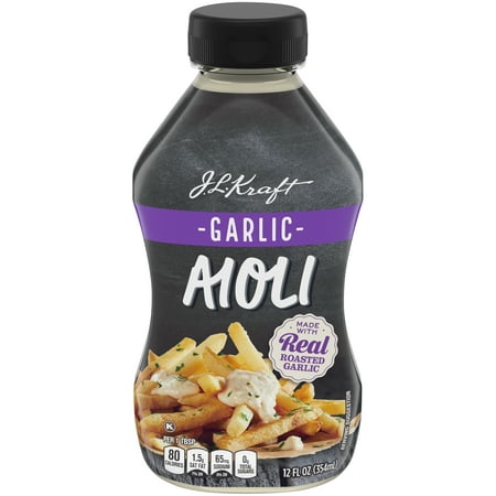 (3 Pack) Kraft Mayo Garlic Aioli, 12 fl oz (Best Garlic Mayo Recipe)