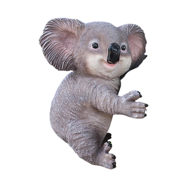 Adorno colgante de resina con forma de animales para jardín, colección de obras de arte creativas, regalo, adorno decorativo para jardín, patio trasero y cerca exterior. Koala estilo B