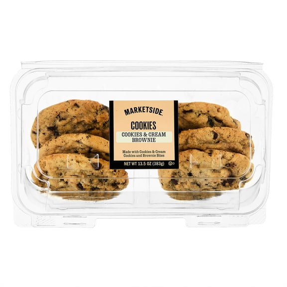 Marketside Cookies and Cream Brownie Cookies, 13.5 oz, 6 Count