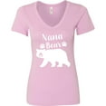 thumbnail image 3 of Inktastic Nana Bear in White Women's V-Neck T-Shirt, 3 of 5