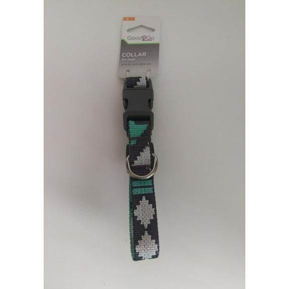 Good2Go -  Dog Collar Green and Grey Small  9" - 14" Neck