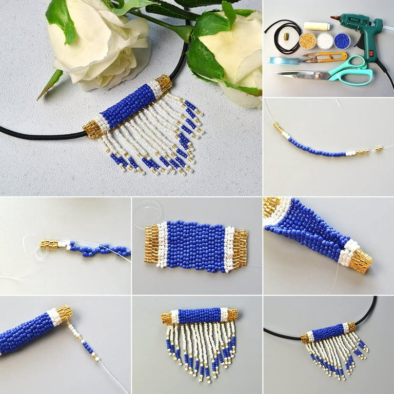 8/0 3mm Glass Seed Beads, 3mm Blue Mix Seed Beads Wrap Bracelet Beads  Macrame Beads Jewelry Making Beads, Round Beads, 200 Beads per Strand 