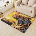thumbnail image 2 of Wildlife Cheetah Area Rug 4x5, Leopard Rugs for Bedroom Living Room, Jungle Animal Carpet, Machine Washable Rug, Non Slip Soft Low Pile Rugs Home Decor T6&-55, 2 of 7