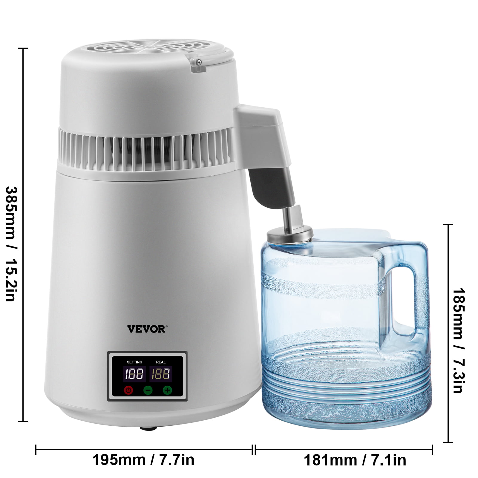 YUNRUS 3L Silent Automatic Fountain Fresh Water Bowl Distilled Water Machine for Teaching US Shipment 