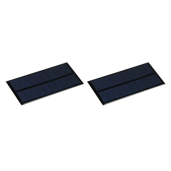 Mini Solar Panel Cell 5V 200mA 1W 130mm x 60mm for DIY Project Pack of 2
