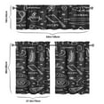 thumbnail image 6 of Kitchen Food Cooking Chef Kitchen Curtain Valance 3 Piece Set for Kitchen Curtains and Valance Set Short Curtain Sink Window Decor 36 Inch Small Window Treatment Tier 27.5x36 Length, 6 of 6