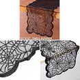thumbnail image 3 of Cheers.US 2Pcs 183x33cm Halloween Table Runner, Black Lace Spider Web Table Runner for Halloween Table Decoration, Dinner Party Scary Nights Supplies, 3 of 7