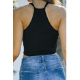 thumbnail image 1 of POGLIP Women's Black Rib Seamless Crop Top, 1 of 6