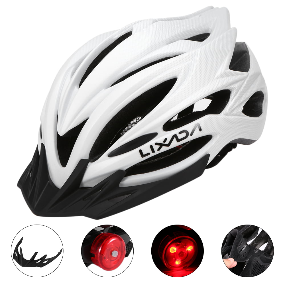 Cycling Bike Helmet Sports Safety Helmet with Light Detachable Visor Breathable 