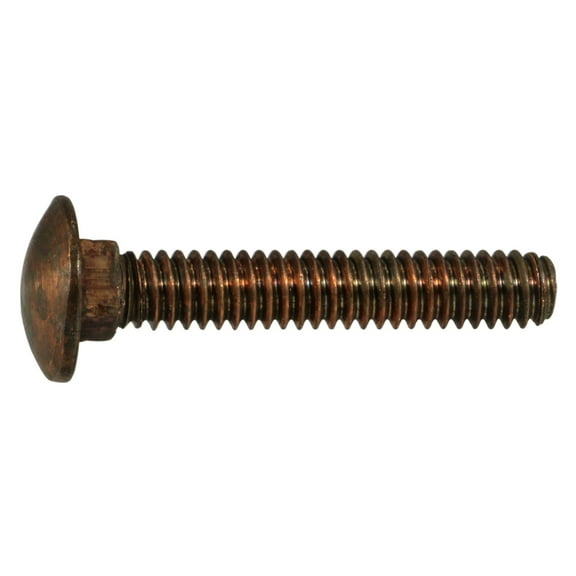 1/4"-20 x 1-1/2" Silicon Bronze Coarse Thread Carriage Bolts (2 pcs.)