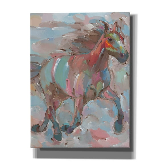 Epic Graffiti 'Happy Hooves' by Hooshang Khorasani, Canvas Wall Art, 40"x54"