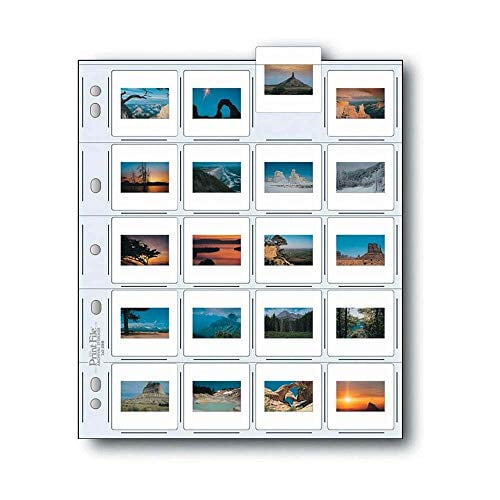 35mm Slide Pages Holds Twenty 2x2" Mounted Transparencies, Top Loading