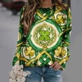thumbnail image 1 of Uootdi Oversized St Patricks Day Sweatshirts for Women Irish Saint Pattys Shamrock Crewneck Long Sleeve Shirts Holiday Trendy Pullover Tops Gift, 1 of 7