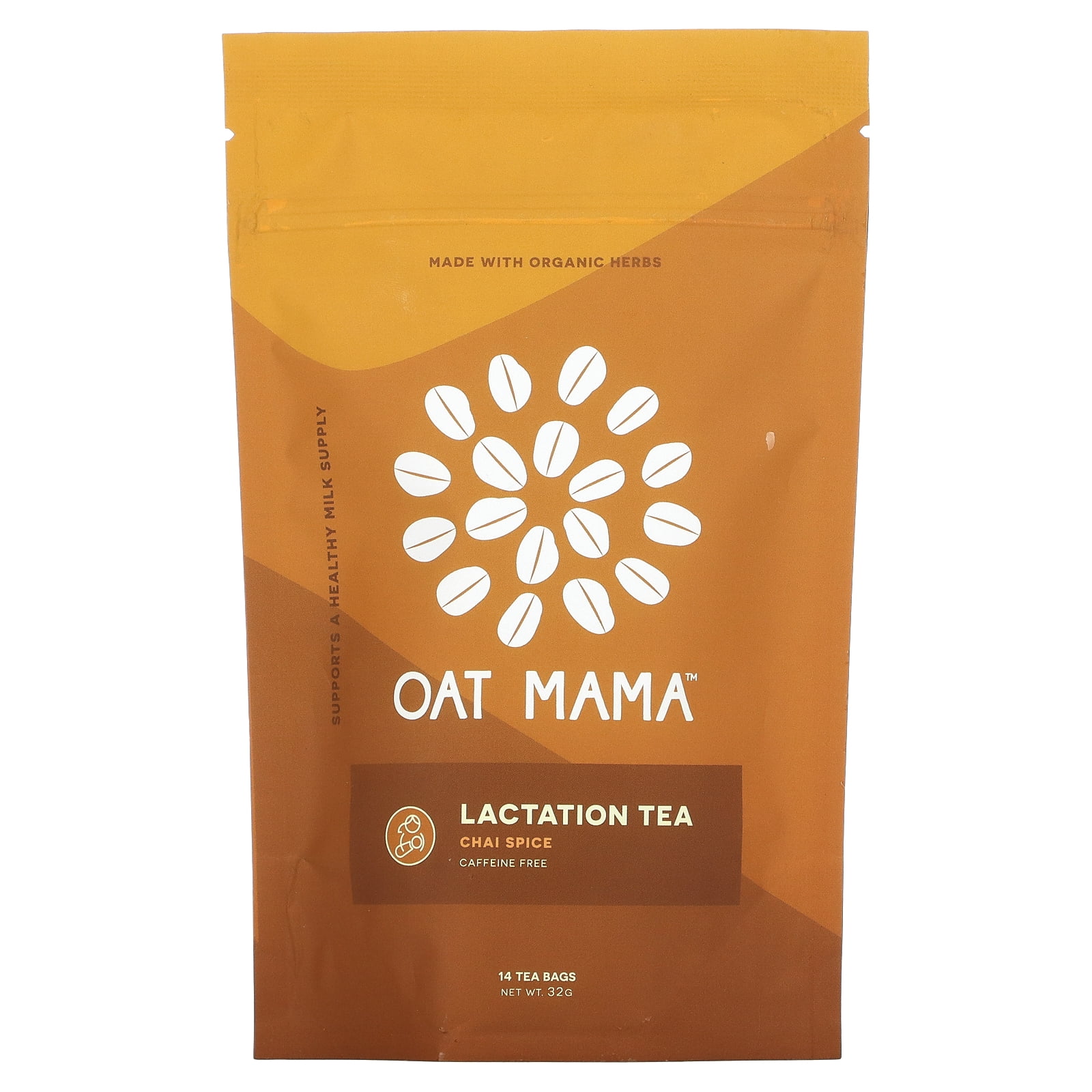 Lactation Tea, Chai Spice, 14 Tea Bags, 32 g, Oat Mama