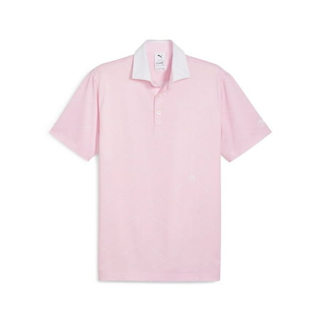 Puma Mens X AP Geo Golf Polo - 62395102 - Pale Pink/White Glow - L