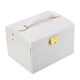 thumbnail image 1 of CAJA DE ALMACENOMO DE JOYERÍA DE CUERO PU DE 3 NIVELES, ORGANIZADOR CON ESPEJO, VITRINA DE JOYERÍA PARA JOYAS Y ROLOJES, DELECIÓN ELEGANTE PARA CAJÓN, Fácil de Limpiar,, 1 of 7