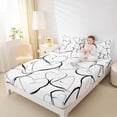 thumbnail image 4 of Homewish Graffiti Loves Pattern Bed Sheets,Happy Valentine'S Day King Sheets,White Black Sheet Set For Girls Kids,Super Cozy Room Decor,4pcs, 4 of 7
