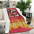 thumbnail image 2 of Kansas Red City Blanket Gifts 50x60 inches Soft Lightweight Flannel Champions Throw Blanket for Men Women Classic Football Team Color Blankets for Sofa Bed Bedroom Living Room, 2 of 5