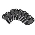 thumbnail image 1 of 9 unids/set de fundas de cabeza de hierro para Golf, funda protectora impermeable para cabeza de palo de Golf, accesorio de Golf portátil, color negro, 1 of 10