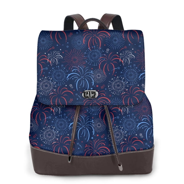 Fotbe Firework Mochila Bolso con Estampado para Mujer, Mochila Antirrobo de Nylon Impermeable, Bolsa Ligera de Hombro
