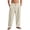 Beige, variant on Fengqque Men's Pleated Wide Leg Casual Dress Pants Elastic Waist Baggy Relaxed Loose Fit Slacks Business Casual Wear White XL