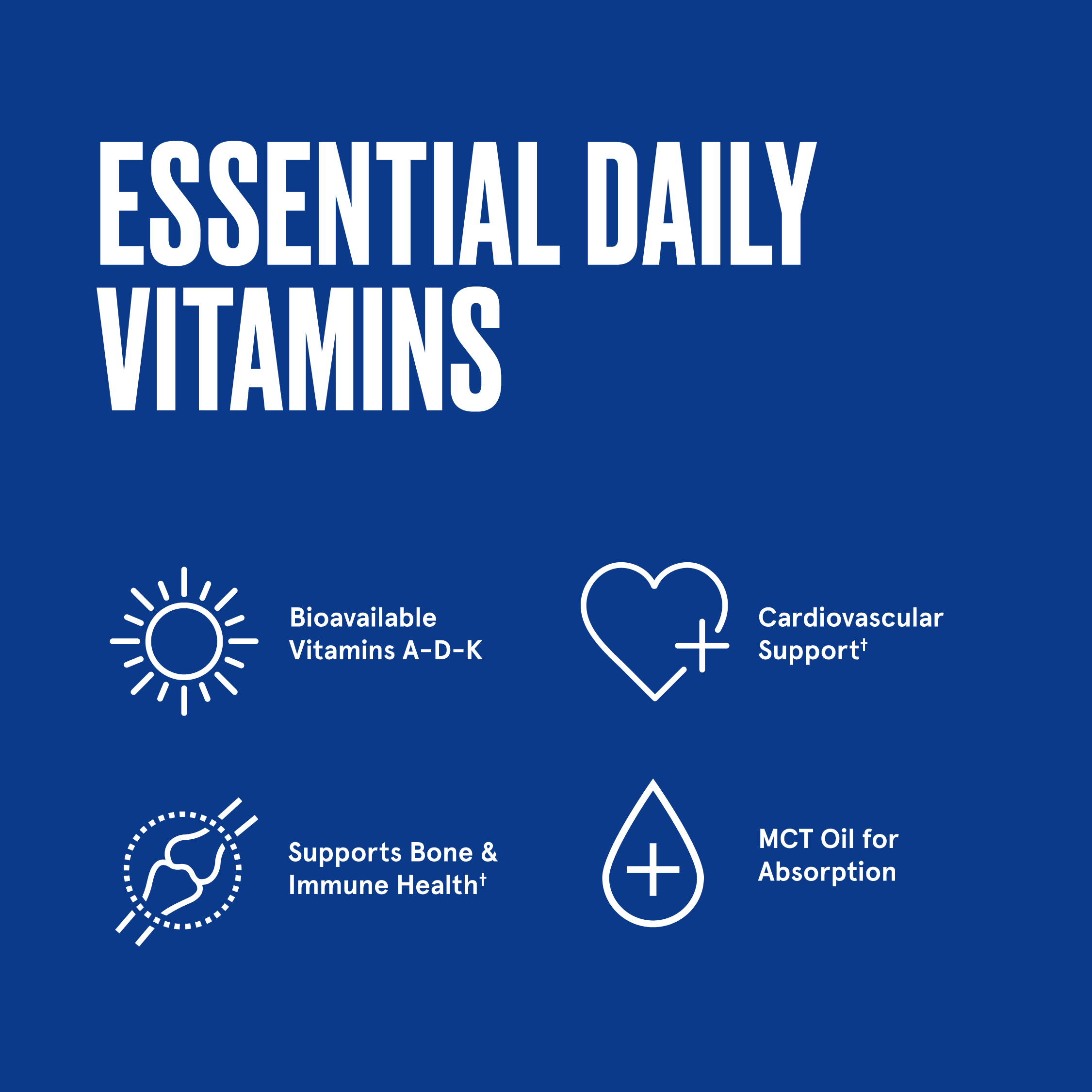 Bulletproof Vitamins ADK Softgels, 30 Count, Supplement for Heart, Bone Health and Immune Support