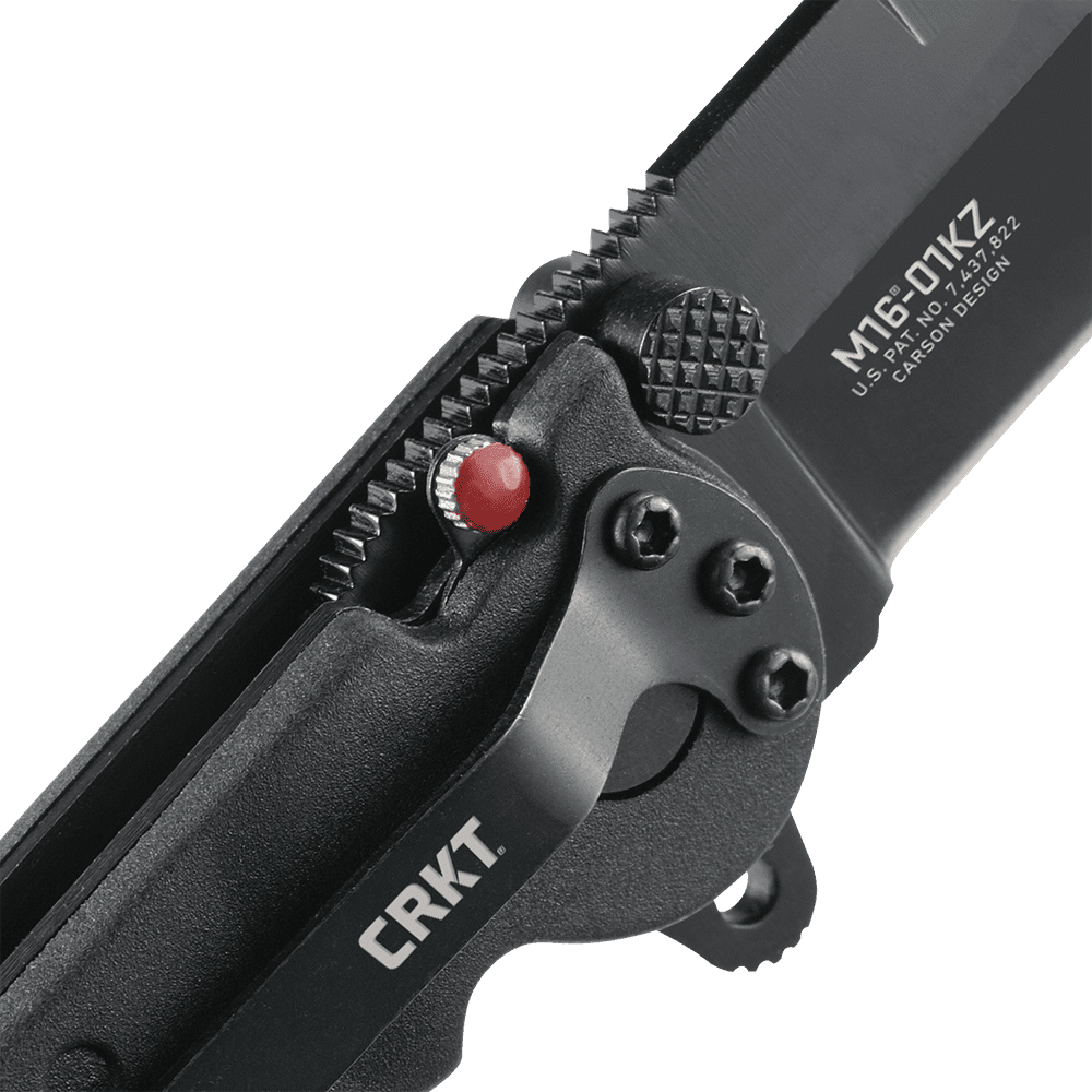 CRKT M16-01KZ Folding Knife with Liner Lock: Stainless Steel Plain Edge Blade, Glass-Reinforced Nylon Handle, Pocket Clip, M16-01KZ