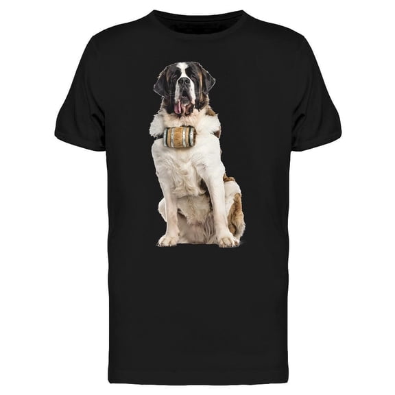 Saint Bernard With A Wood Barrel Tee Men's -Image by Shutterstock
