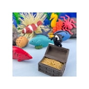 Safari Ltd. Coral Reef Toob - Set of Figurines of Diverse Marine Life, Scuba Diver, and Treasure Chest - Educational Play Toy Figures for Boys, Girls & Kids Ages 3+