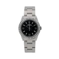 thumbnail image 1 of Pre-Owned Rolex Oyster Perpetual 31MM 77080 Black Arabic Dial Diamond Bezel Stainless Steel Oyster Bracelet 0.9ct, 1 of 8