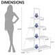 thumbnail image 2 of 4 - tier ladder estante, moderno industrial, sailboat - shaped structure, abiertos almacenamiento estantes - blanca, para sala de estar, dormitorio, oficina en casa, 2 of 8
