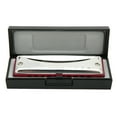 thumbnail image 2 of Harmonica Blues 10 Trous Organe Vocal Clé g Acier Inoxydable Résine ABS Instrument à Vent Rouge, 2 of 8