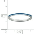 Stackable Expressions Sterling Silver Blue Enameled 1.5mm Ring ...