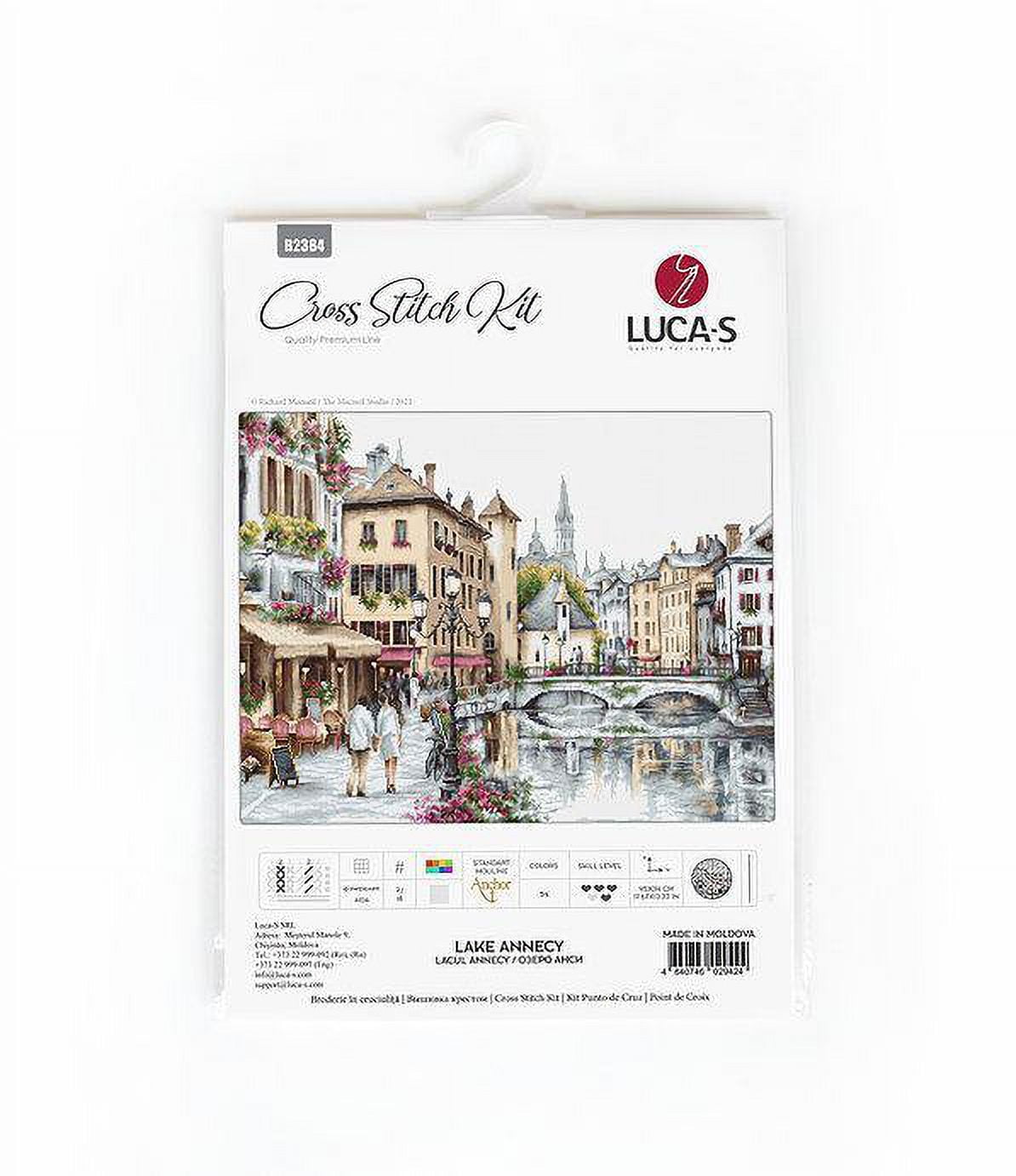 Counted Cross-Stitch Kit Lake Annecy B2384 Needlework City Beige By Luca-S
